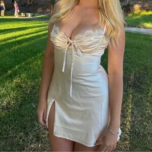 Luxurious Cream Satin Chemise